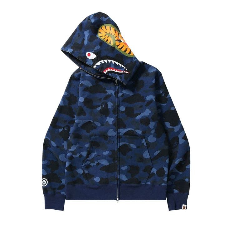 BAPE Color Camo Shark Full Zip Hoodie Navy