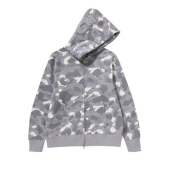 BAPE City Camo Shark Full Zip Hoodie Grey