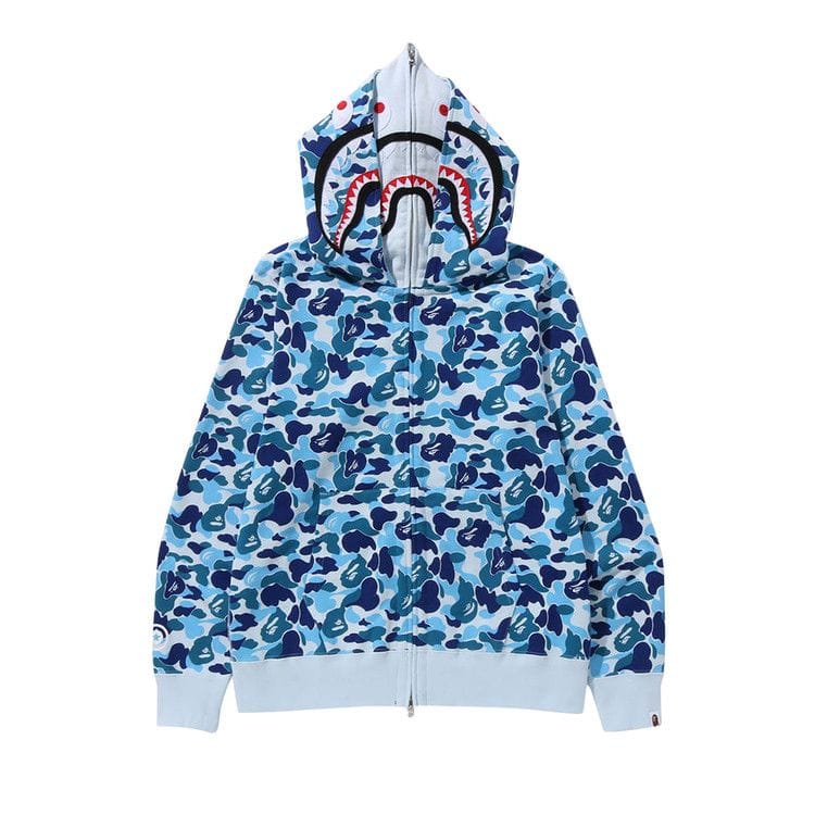 BAPE ABC Camo Double Shark Full Zip Hoodie Blue