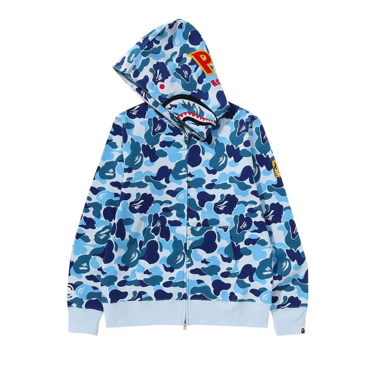BAPE ABC Camo Shark Full Zip Hoodie Blue