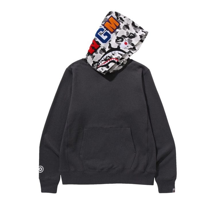 BAPE ABC Camo Shark Pullover Hoodie Charcoal