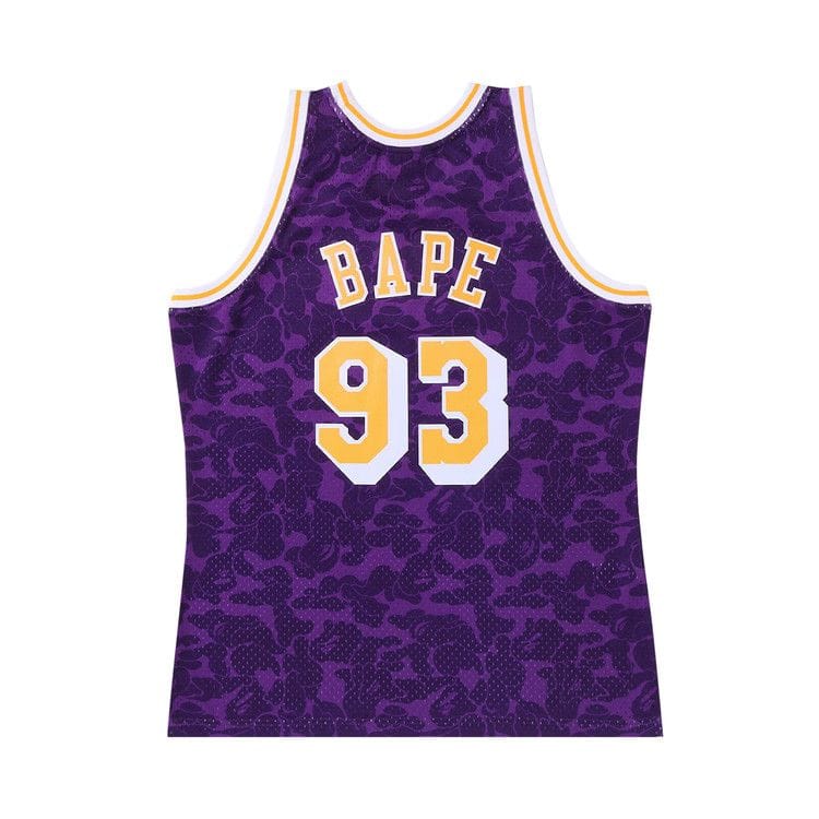 BAPE x Mitchell & Ness Los Angeles Lakers Jersey Purple