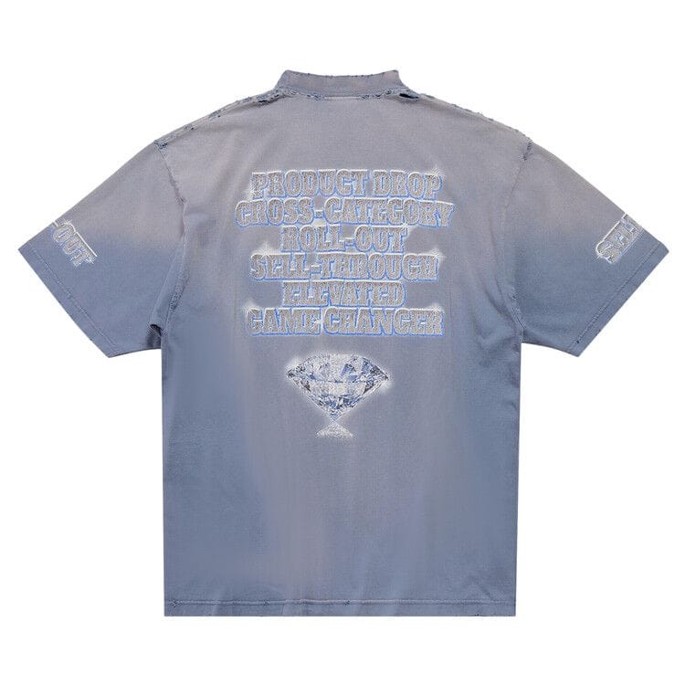 Balenciaga T-Shirt Washed Blue
