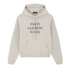 Balenciaga Paris Fashion Week Cropped Hoodie Cement Grey/Black