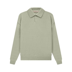 Fear of God Essentials Knit Long-Sleeve Polo Sea Foam