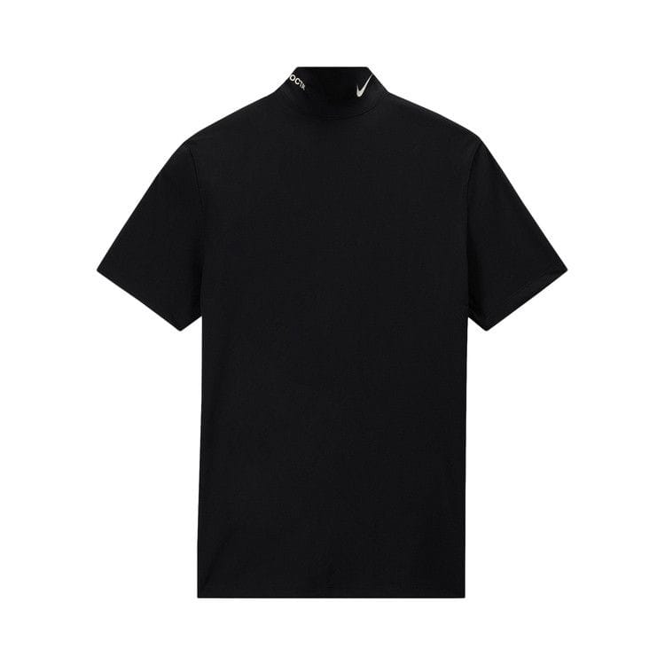 Nike NRG Nocta Mock Neck Shorts-Sleeve Top Black