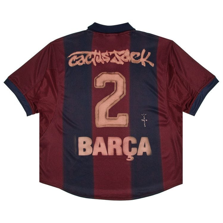 Nike FC Barcelona x Cactus Jack Retro 2000/01 Home Skeleton Jersey Red/Blue