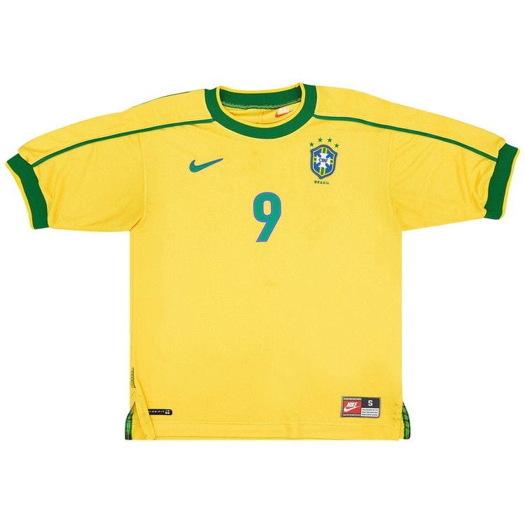 Nike Brazil 1998 Reissue Soccer Replica Jersey Varsity Maize/Pine Green/Lucky Green