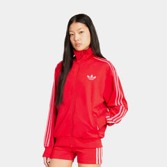 adidas Adicolor Classic Firebird Loose Track Womens Jacket (Better Scarlet/Lucid Pink)