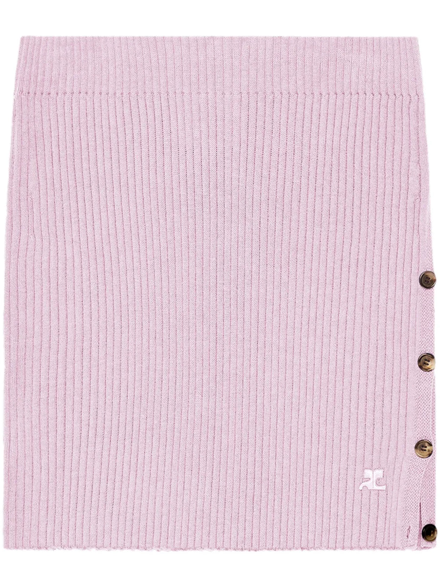 ribbed mini skirt