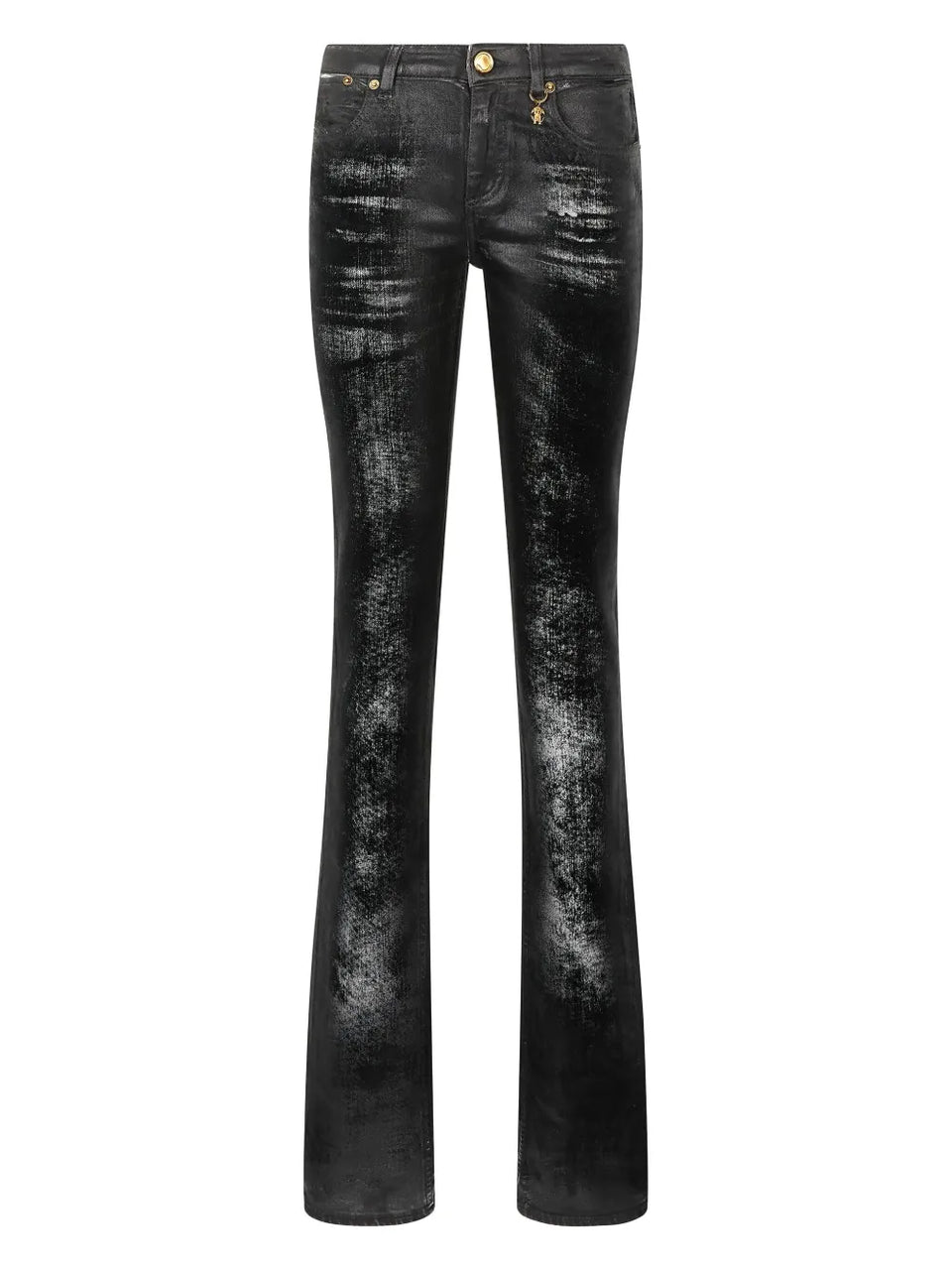 distressed flared jeans