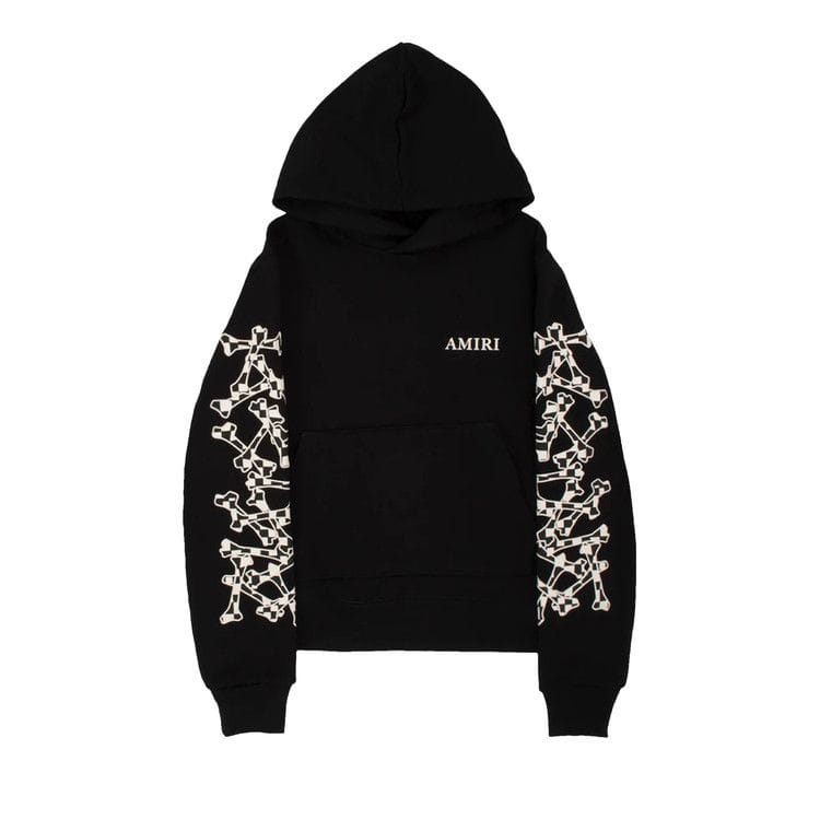 Amiri Checkered Bones Hoodie Black