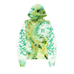 Amiri Tie Dye Bones Hoodie Green