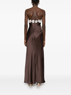 logo-pendant maxi dress