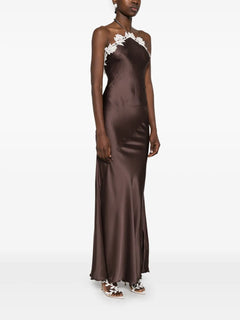 logo-pendant maxi dress