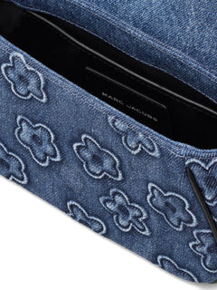 The Puffy Daisy Denim Clover shoulder bag