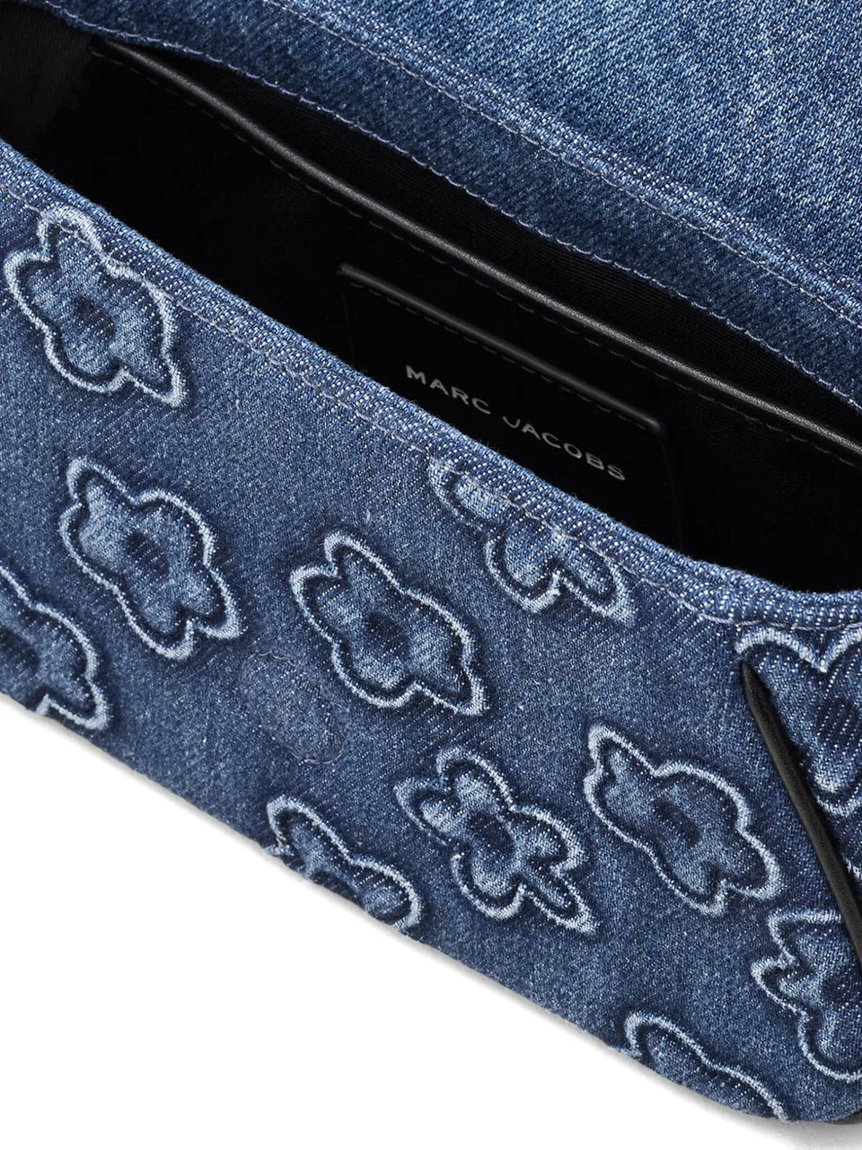 The Puffy Daisy Denim Clover shoulder bag