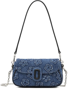 The Puffy Daisy Denim Clover shoulder bag