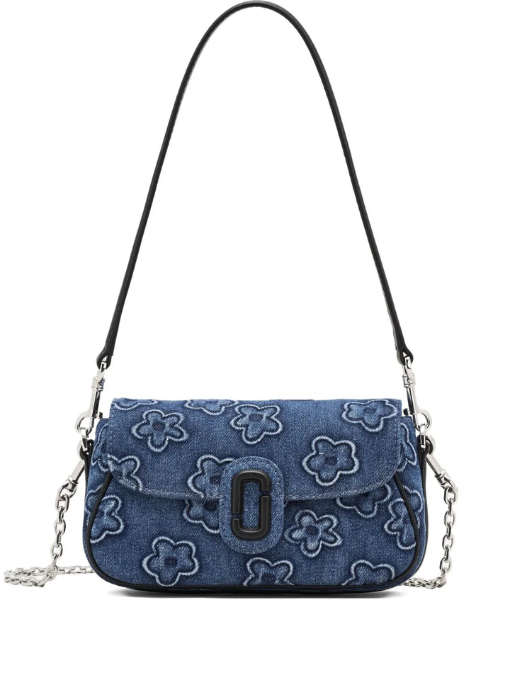 The Puffy Daisy Denim Clover shoulder bag