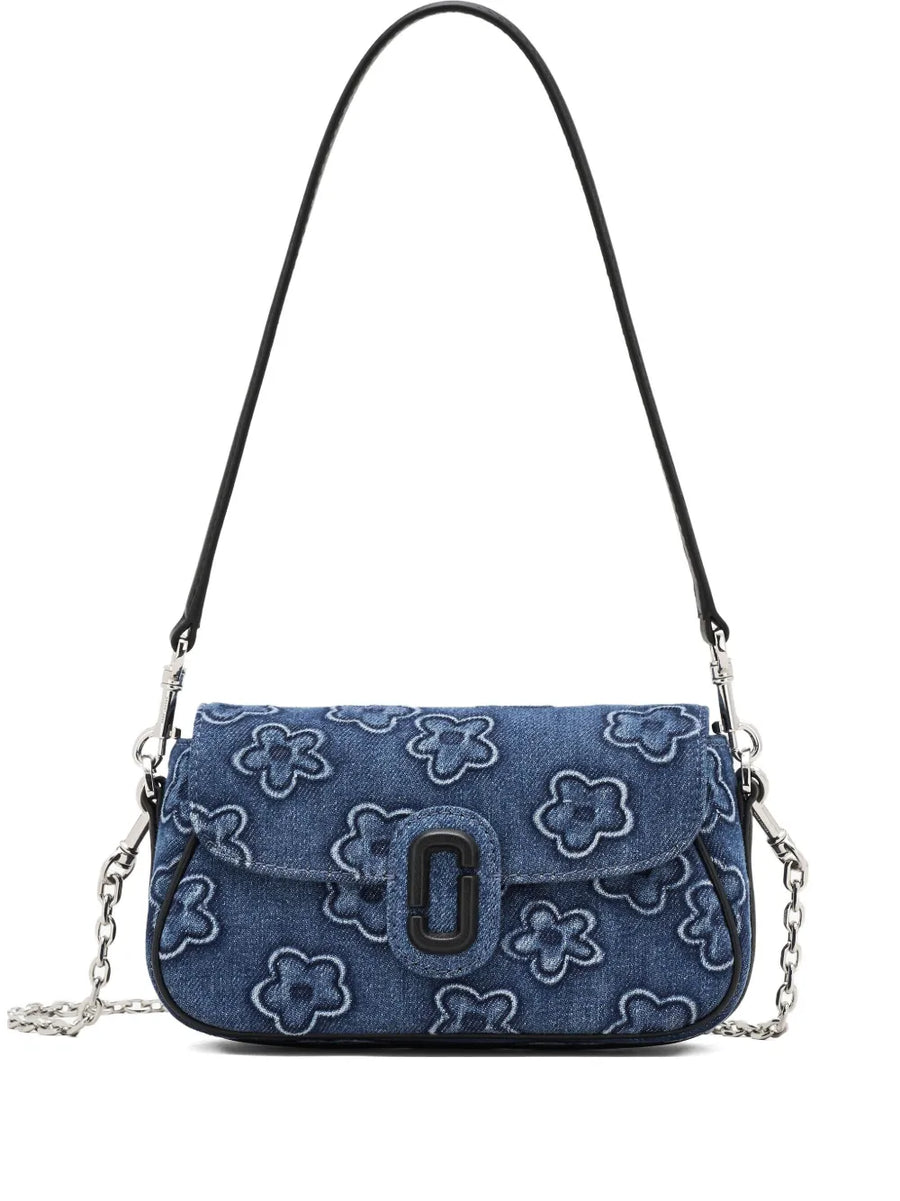 The Puffy Daisy Denim Clover shoulder bag