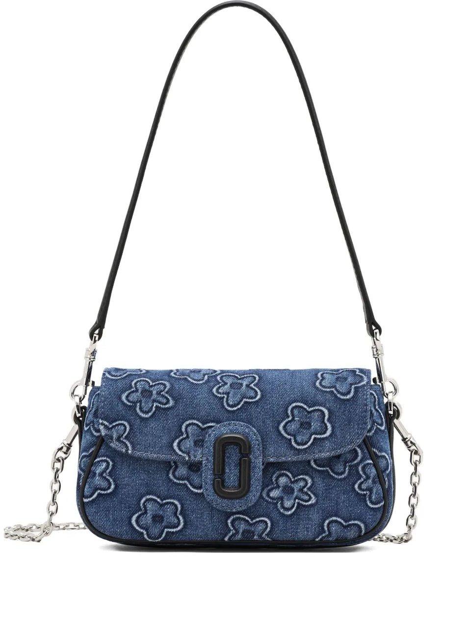 The Puffy Daisy Denim Clover shoulder bag