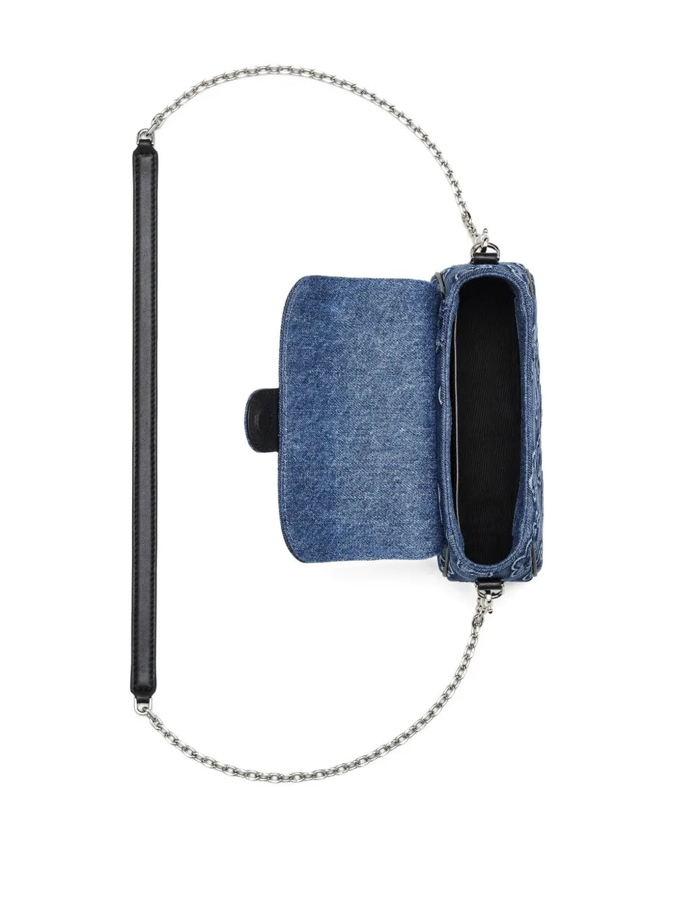 The Puffy Daisy Denim Clover shoulder bag