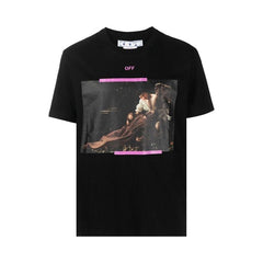 Off-White Arrow Caravaggio St Fran Slim Shorts-Sleeve T-Shirt Black