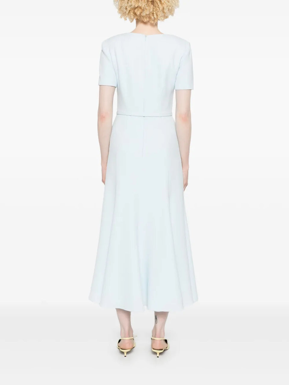 belted cady midi dress