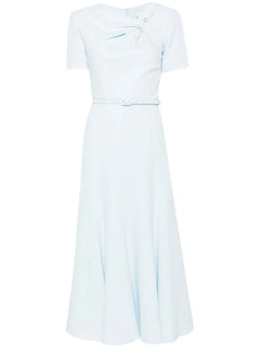 belted cady midi dress