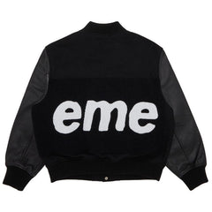 Supreme Big Logo Chenille Varsity Jacket Black