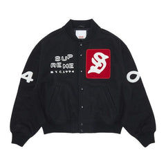 Supreme Tourist Varsity Jacket Black
