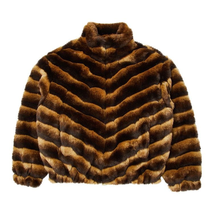 Supreme Faux Fur Jacket Brown