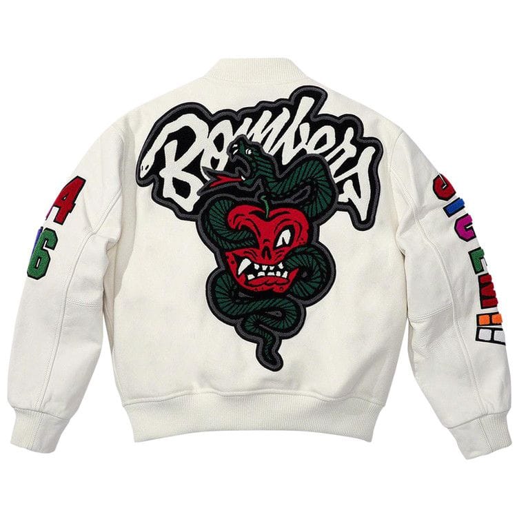 Supreme x WTAPS Varsity Jacket White