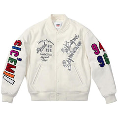 Supreme x WTAPS Varsity Jacket White