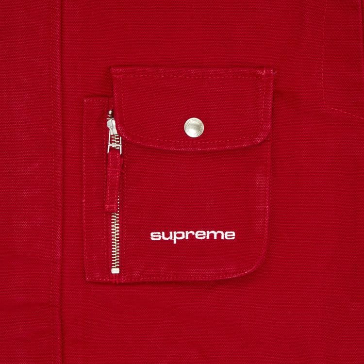 Supreme Canvas Clip Jacket Red