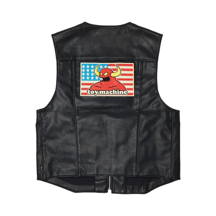 Supreme x Toy Machine Faux Leather Vest Black