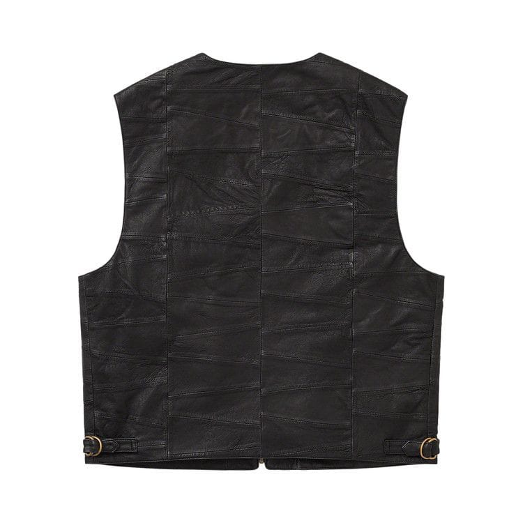 Supreme Patchwork Leather Cargo Vest Black