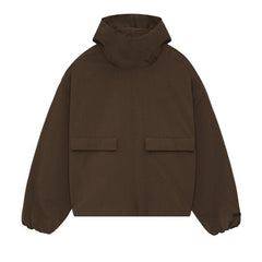 Fear of God Essentials Military Nylon Hooded Anorak Brown