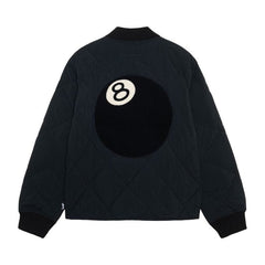 Stussy 8 Ball Quilted Liner Jacket Black