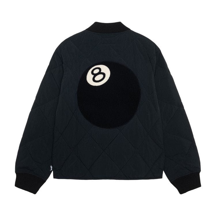 Stussy 8 Ball Quilted Liner Jacket Black