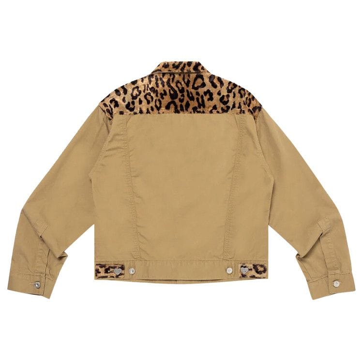 Human Made Leopard Denim Work Jacket Beige