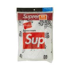 Supreme x Hanes Bandana Boxer Briefs (2 Pack) White