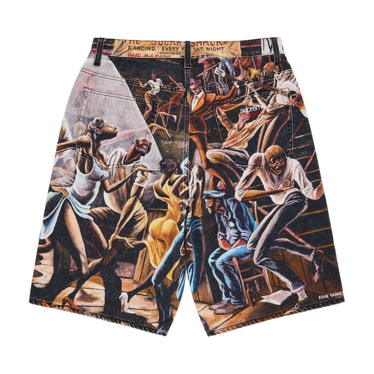 Supreme x Ernie Barnes Baggy Denim Shorts Dance
