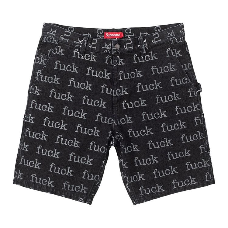 Supreme Fuck Painter Shorts Black