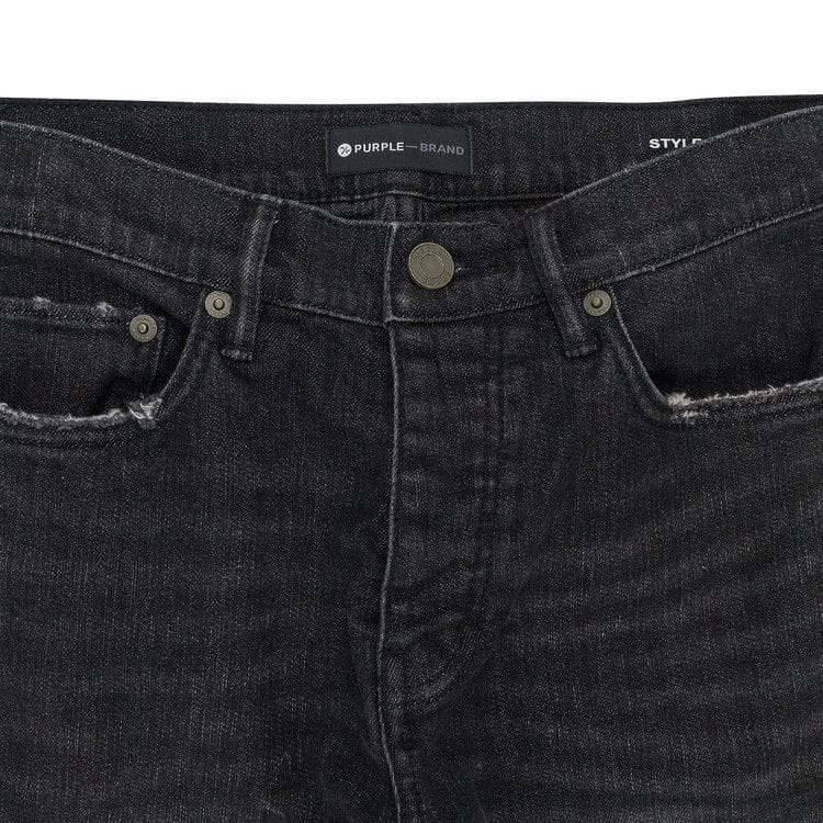 PURPLE BRAND Over Spray Skinny Jeans Black