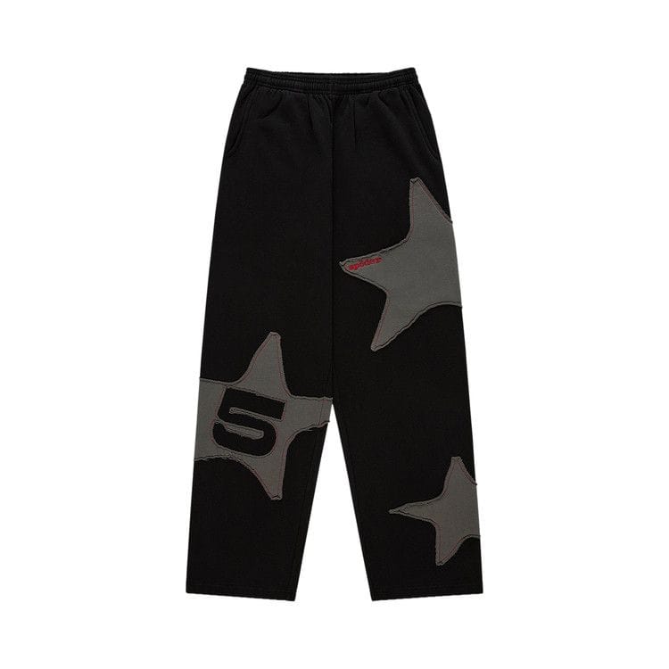 Sp5der Big Star Wide Leg Sweatpant Black