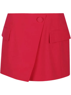 wrap-design mini skirt