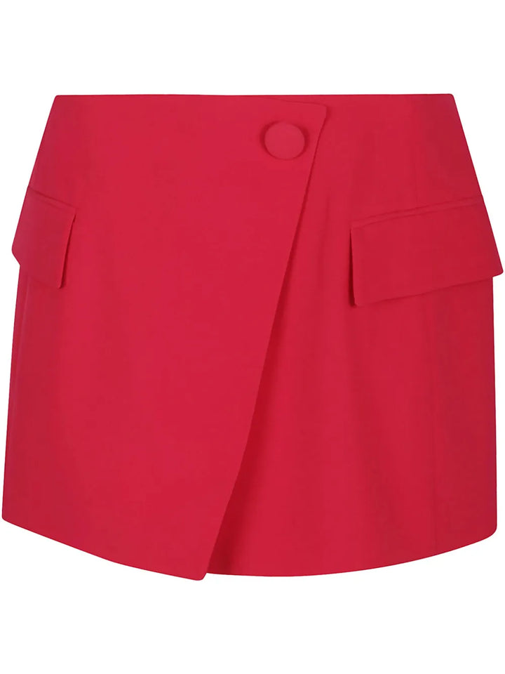 wrap-design mini skirt