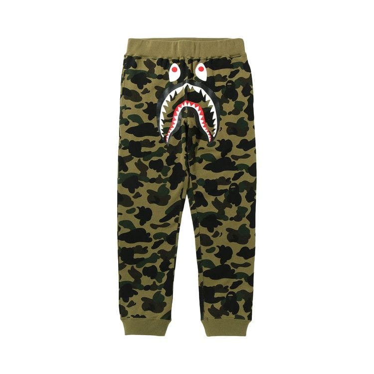 BAPE 1st Camo Shark Slim Sweatpants Green