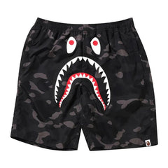 BAPE Color Camo Shark Beach Shorts Black